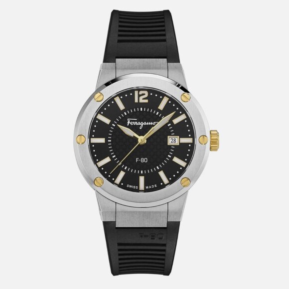 Salvatore Ferragamo Other - FIRESALE! Ferragamo Mens F-80 Stainless Steel 44mm Strap Fashion Watch